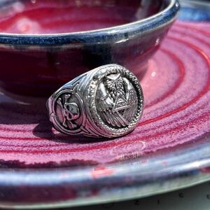 GTHIC Skull & Bones Stainless Biker Ring